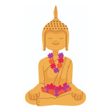 Adesivo Parede Meditação Buda Budismo Yoga Zen 80x50cm Mod.4