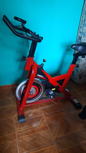 Bicicleta Fija Randers Arg-845sp Para Spinning Negro Y Rojo