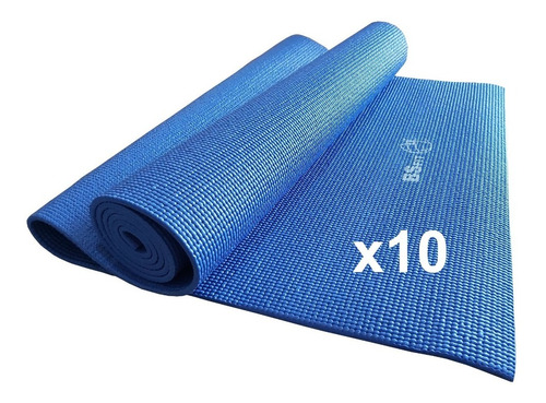 10 Colchoneta Mat Yoga 6 Pilates Enrollable Bsfit Importado 