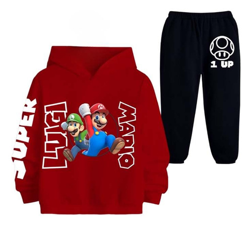 Sudadera De Niño 2pz Sudadera Y Pans Mod3 Mario Br Ropa Niño