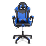 Cadeira Gamer Ergonômica Azul Bestchair Cgb-103 Cor Preto Material Do Estofamento Couro
