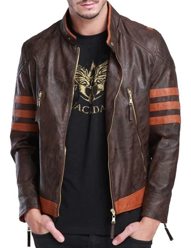 Campera Chaqueta De Cuero Wolverine Cosplay  X Men Avengers