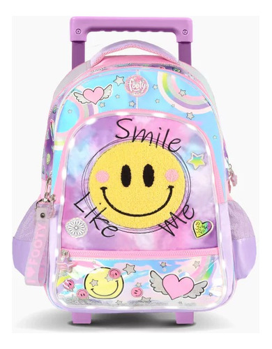 Mochila Carrito Smile Like Me Con Luz Led 18  Footy -lanús