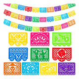 3 Paquetes De Pancartas Para Fiestas Mexicanas, De Plástico,