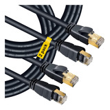 Veecoh Cable Ethernet Cat 8 Paquete De 2, Cable De Internet 