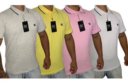 Kit 3 Camisas Polo Masculinas G1 Ao G6 Atacado