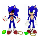 Sonic Y Sonic .exe 2 Figuras Articuladas Con Luz