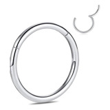 Piercing Argola Clicker Sólida Daith Septo 316 Aço Cirúrgico