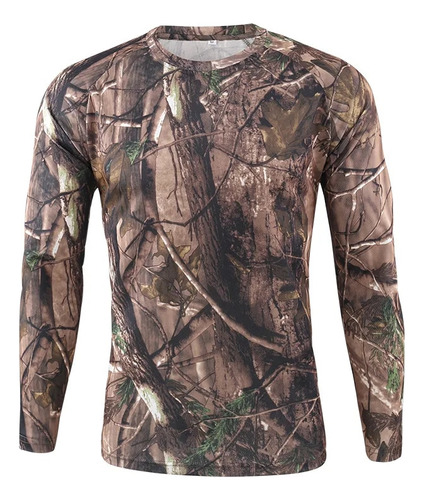 Camiseta Táctica De Senderismo Para Hombre, Camuflaje Milita