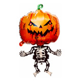 2 Globos De Esqueleto Calabaza 92cm Halloween Dia De Muertos