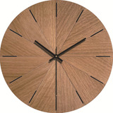Reloj De Pared Decorativo De Madera Simple Y Silencioso B