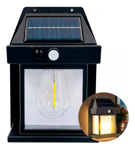 4un Arandela Solar De Parede Externa Luz Led Sensor Presença