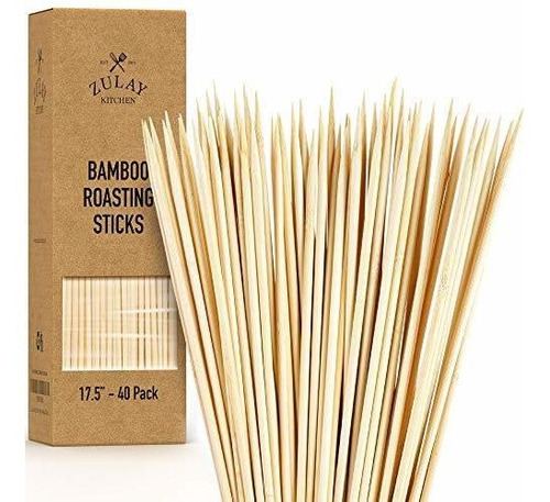 Palos Para Brochetas De Madera De 30 Pulgadas Juego 40 Pzas