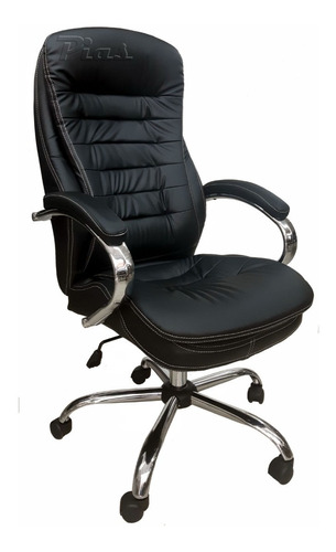 Silla Pc Sillon Gerencial Ejecutivo Basculante Cromado! Nf38