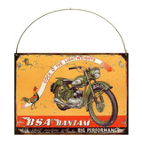 Cartel Chapa Publicidad Antigua 1947 Moto Bsa 125cc L261