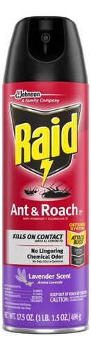 Raid Spray Para Matar Hormigas Y Cucarachas Para Insectos L.