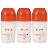 Kit 03 Desodorante Antitranspirante Roll-on Kaiak Feminino