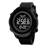 Reloj Unisex Skmei 1540 Sumergible Digital Alarma Cronometro Malla Negro/negro