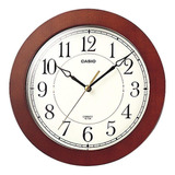 Reloj De Pared Casio Iq-126 Analogo Madera Original Silencio
