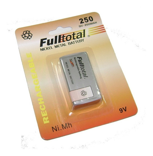 Bateria 9v 250 Mah Full Total Recargable Factura A O B