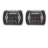 Par Faro Led 5x7 Pulgadas Hi-lo Ojo Angel Dual 2 Flecha Jeep