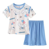 1 Pijama De Verão Infantil De Algodão Puro, Conjunto ALG