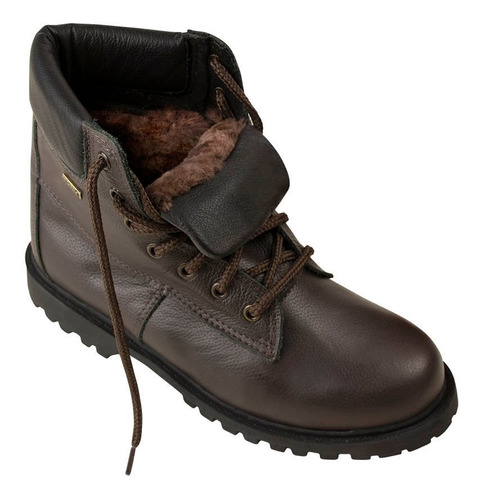 Bota Para Neve E Frio Masculina Forrada Com Lã De Ovelha