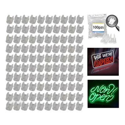 Kopira 100piezas Grapas Para Manguera Neónflex 5050 Blister Clip 5mm X 10mmpaquete Silicona De Neón Para Montaje De Tiras Led, Soporte De Abrazaderas De Fijación, Accesorios Para Luz De 5,5 A 10 Mm | MercadoLibre
