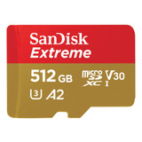 Cartão De Memória Sandisk Sdsqxa1-512g-gn6ma  Extreme Com Adaptador Sd 512gb