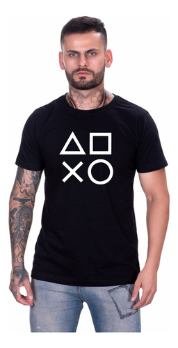 Camiseta Camisa Gamer Geek Nerd Playstation Logo Play