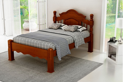 Cama Madeira Maciça Queen Adressa Alto Padrão Bedroom Cor Avel