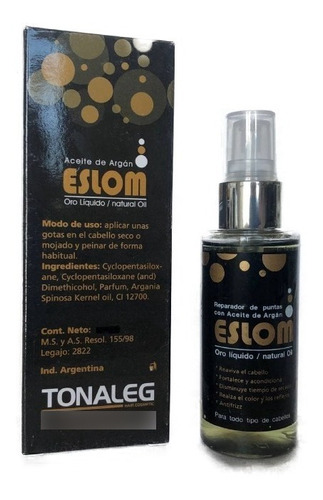 Serum Aceite De Argan Eslom Oro Liquido Tonaleg X60ml