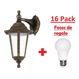 16 Farol De Pared Colonial P/exterior C/foco Incluido Oferta