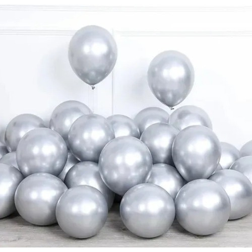 Globos Chrome Cromados Crome Brillantes X50 Uni 10¨pulgadas