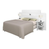 Cabeceira De Casal Com 2 Mesa Lateral Multiuso Luxo Acp Fg