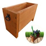 Maceta De Madera Jardinera Vintage Plantas Huerto 34x14.5cm