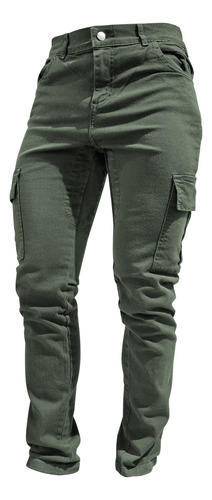 Pantalon Cargo Reflectivo Protecciones Hombre Verde Samurai