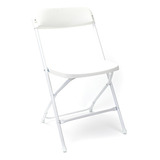 Silla Plegable 10pz Plastico Reforzada Eventos Fiestas Color Blanco