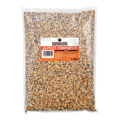 Alpiste Compuesto BUENAHORA Bulto de 6Kg Premium Natural Con Alpiste, Avena, Mijo Y Nabo Ideal Para Aves, Periquitos Y Pájaros Con Alimentación Completa, Balanceada Y Saludable – Birdseed Mix | Envío gratis