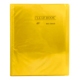 Pasta Catálogo 30 Sacos A4 Clear Book Amarelo Yes