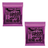 Jogo De Cordas Guitarra 011 Ernie Ball Power Slinky 2 Pack