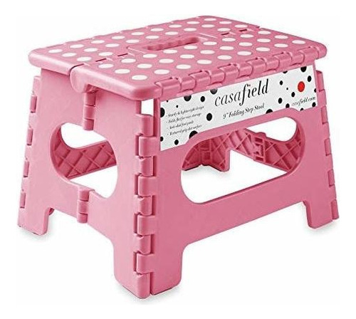 Casafield - Taburete Plegable De 9  Con Manija, Rosa - T