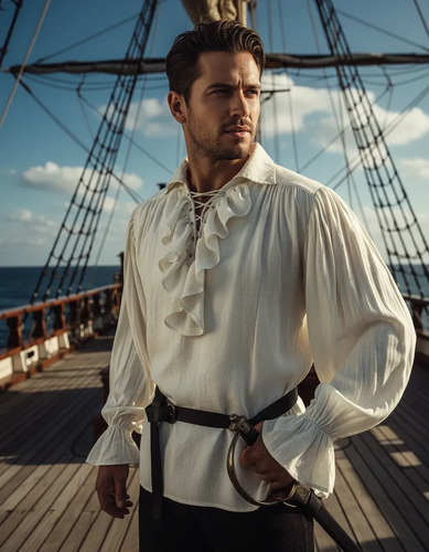 Camisas Góticas Steampunk Piratas Medievale Victorianas Con.