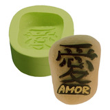 Formas Para Velas, Sabonetes, Resina, Gesso Pedra Amor Kanji