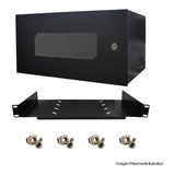 Mini Rack Organizador 5u Acrílica Max Para Dvr Com Bandeja