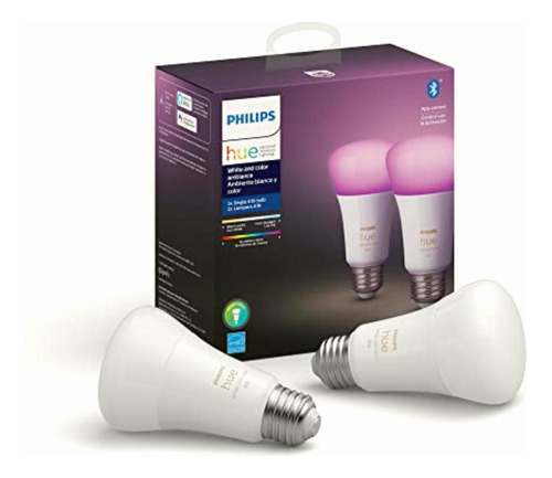 Philips Hue A19 2 Focos Led Inteligentes