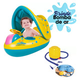 Boia Bebe Com Volante E Buzina Carrinho Para Piscina Menino