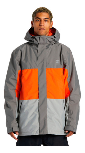 Campera Dc Snow Hombre Defy Gris-naranja Cli