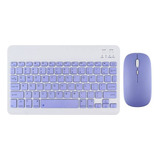 Kit De Teclado Bluetooth Con Mouse Para Tablet/celular/pc