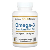 Aceite De Pescado Omega 3 California Gold Premium 100 Cápsulas Blandas